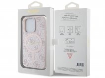 Guess Monogram MagSafe Case Roze - iPhone 15 Pro Max hoesje