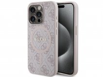 Guess Monogram MagSafe Case Roze - iPhone 15 Pro Max hoesje