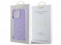 Guess Peony Logo MagSafe Case Lila - iPhone 15 Pro Max hoesje