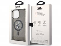 Karl Lagerfeld Ikonik Duo MagSafe Case Grijs - iPhone 15 Pro Max hoesje