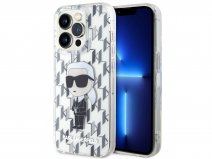 Karl Lagerfeld Ikonik Karl Monogram Case Clear - iPhone 15 Pro Max hoesje