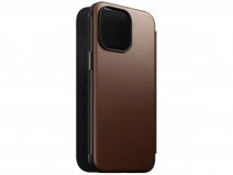 Nomad Modern Leather Folio Bruin - iPhone 15 Pro Max hoesje