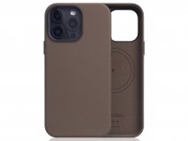 SLG Design D5 Calf Skin MagSafe Case Etoupe - iPhone 15 Pro Max hoesje