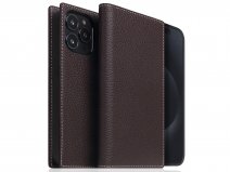 SLG Design D8 2in1 Leather Folio Brown Cream - iPhone 15 Pro Max hoesje