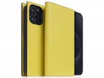 SLG Design D8 2in1 Leather Folio Lemon - iPhone 15 Pro Max hoesje