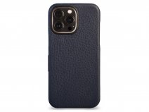 Vaja V-Mag Leather Case MagSafe Donkerblauw - iPhone 15 Pro Max Hoesje Leer