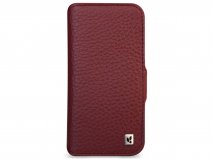 Vaja Wallet Leather Case MagSafe Rood - iPhone 15 Pro Max Hoesje Leer