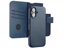 Accezz Leather 2in1 Bookcase MagSafe Blauw - iPhone 16 Hoesje Leer
