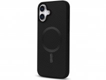 CaseMania Carbon MagSafe Case Zwart - iPhone 16 hoesje