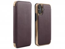 Greenwich Blake MagSafe Leather Folio Damson Purple - iPhone 16 Hoesje