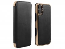 Greenwich Blake MagSafe Leather Folio Beluga Black - iPhone 16 Hoesje