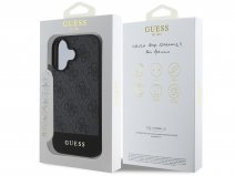 Guess 4G Monogram Stripe Case Grijs - iPhone 16 hoesje