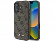 Guess Classic 4G Monogram Case Bruin - iPhone 16 hoesje