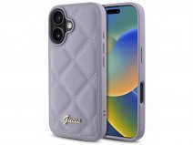 Guess Diamond Quilted Puffer Case Lila Paars - iPhone 16 hoesje