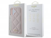 Guess Diamond Quilted Puffer Case Roze - iPhone 16 hoesje