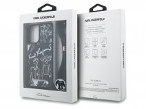Karl Lagerfeld Crossbody Sketches Case - iPhone 16 Hoesje met Koord