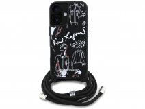 Karl Lagerfeld Crossbody Sketches Case - iPhone 16 Hoesje met Koord