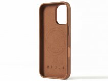 Mujjo Full Leather MagSafe Case Dark Tan - iPhone 16 Hoesje Leer
