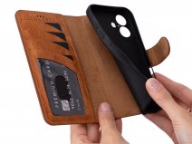 Solidenz Top Grain Wallet Burned Cognac - iPhone 16 Hoesje Leer
