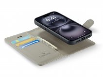 CaseMania 2in1 Magnetic Bookcase Titan Grey - iPhone 16 Plus Hoesje