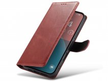 CaseMania Classic Leather Case Rood - iPhone 16 Plus hoesje
