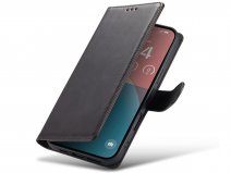 CaseMania Classic Leather Case Zwart - iPhone 16 Plus hoesje