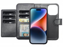 CaseMania 2in1 Magnetic XL Bookcase Zwart - iPhone 16 Plus Hoesje