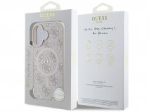 Guess 4G Monogram MagSafe Case Roze - iPhone 16 Plus hoesje
