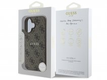 Guess Classic Monogram MagSafe Case Bruin - iPhone 16 Plus hoesje