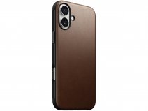 Nomad Modern Leather Case Bruin - iPhone 16 Plus hoesje