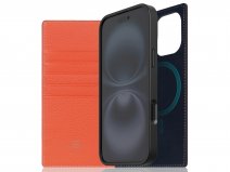 SLG Design D8 2in1 Leather Folio Coral - iPhone 16 Plus hoesje