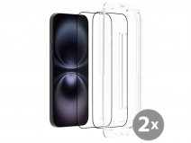 Just in Case iPhone 16 Plus Screen Protector Glas - Perfect Result Applicator (2-pack)