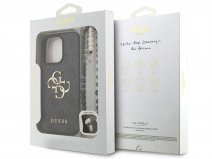 Guess Big 4G Monogram Wristlet Case - iPhone 16 Pro hoesje Grijs
