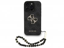 Guess Big 4G Monogram Wristlet Case - iPhone 16 Pro hoesje Grijs