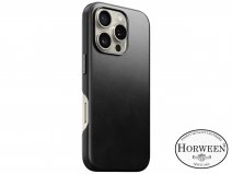 Nomad Traditional Horween Leather Case Zwart - iPhone 16 Pro hoesje