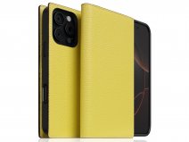 SLG Design D8 2in1 Leather Folio Lemon - iPhone 16 Pro hoesje
