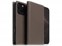 SLG Design D8 2in1 Leather Folio Etoff Cream - iPhone 16 Pro hoesje