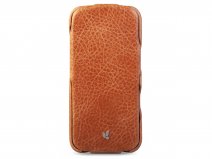 Vaja Top Leather V-Mag MagSafe Case Camel - iPhone 16 Pro Hoesje Leer