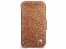 Vaja V-Mag Wallet Wrap Camel - iPhone 16 Pro Omslag met Pashouder