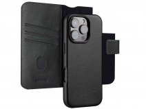 Accezz Leather 2in1 Bookcase MagSafe Zwart - iPhone 16 Pro Max Hoesje Leer