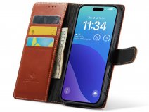 CaseMania Classic Leather Case Cognac - iPhone 16 Pro Max hoesje
