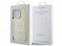 Guess Peony Logo MagSafe Case Goud - iPhone 16 Pro Max hoesje