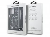 Karl Lagerfeld Crossbody Sketches Case - iPhone 16 Pro Max Hoesje met Koord