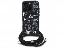 Karl Lagerfeld Crossbody Sketches Case - iPhone 16 Pro Max Hoesje met Koord
