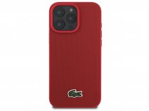 Lacoste Petit Piqué MagSafe Case Rood - iPhone 16 Pro Max hoesje