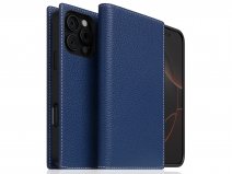 SLG Design D8 2in1 Leather Folio Navy Blue - iPhone 16 Pro Max hoesje