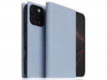 SLG Design D8 2in1 Leather Folio Powder Blue - iPhone 16 Pro Max hoesje