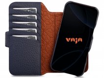 Vaja 2in1 Wallet Leather Case MagSafe Donkerblauw - iPhone 16 Pro Max Hoesje Leer