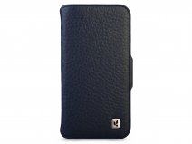 Vaja V-Mag Leather Wallet Case MagSafe Donkerblauw - iPhone 16 Pro Max Hoesje Leer