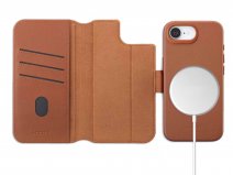 Accezz Leather 2in1 Bookcase MagSafe Cognac - iPhone 16e Hoesje Leer